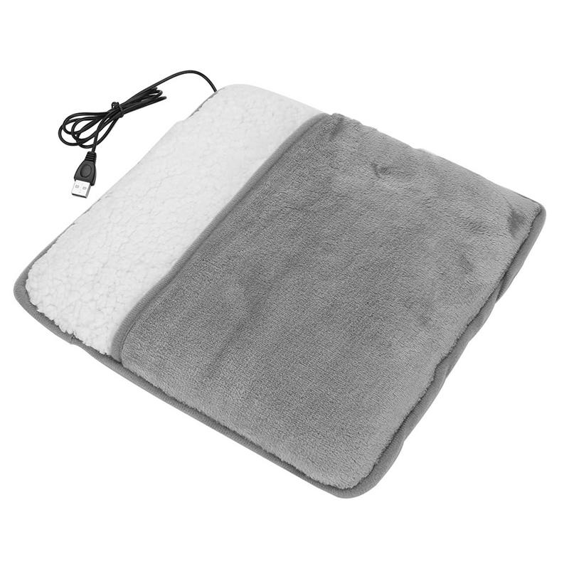 

Carpets Warm Slippers Feet Heating Glove USB Electric Pad Winter Hand Foot Warmer Washable Household, Gray