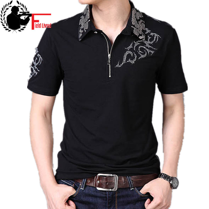 

Summer Men T Shirt Silver Dragon Collar Short Sleeve Cotton T-shirt Male Casual Gentleman Tee Tshirt Plus Size  5XL 210518, Purple
