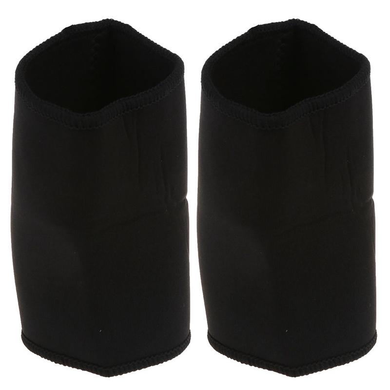 

Elbow & Knee Pads 2X Sport Black Elastic Neoprene Support Sleeve Brace, Black;gray