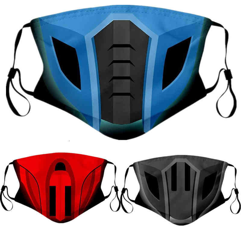 

Mask Mortal Kombat Scorpion Sub Zero Smoke Ninja Game Cosplay Costume Face Adult Dustproof Washable s Prop Halloween