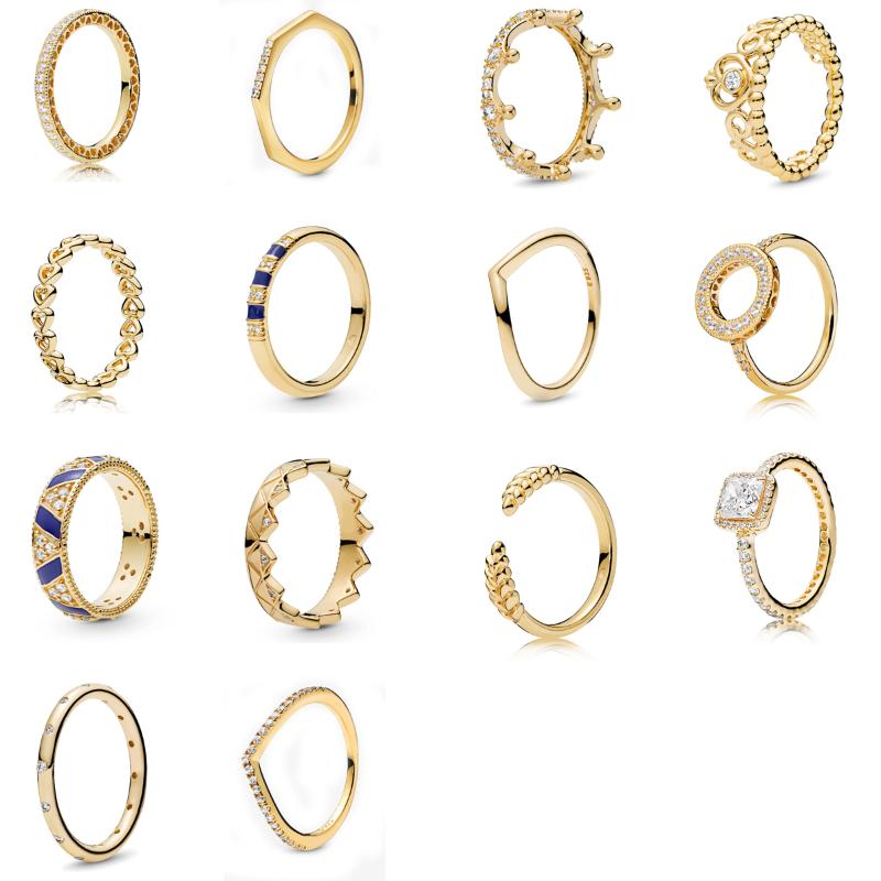 

Cluster Rings Authentic 925 Sterling Silver Shine Priness Wish Ring For Women DIY Jewelry Sparkle Wishbone