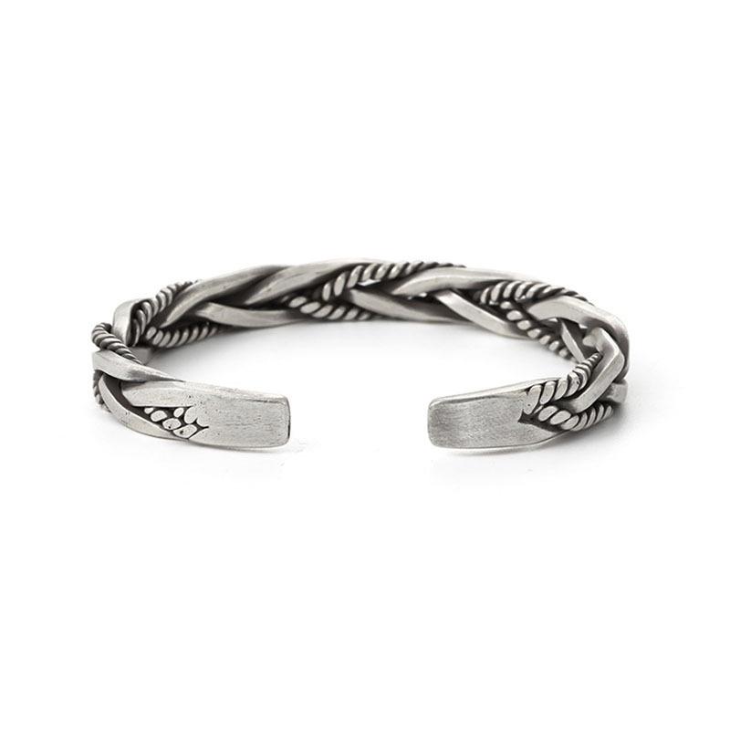 

Bangle Vintage Metal Twisted Braided Bracelets For Men Women Punk Style Jewelry