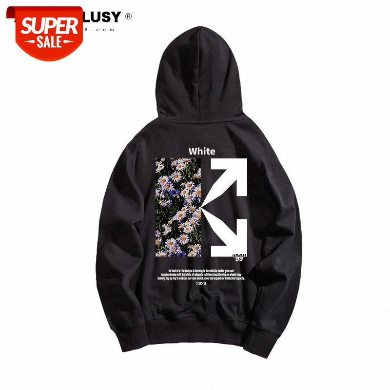 

Hoodie off oil painting white bronzing tape ow Europe and America Sesame Street Daisy Hooded Sweater Jacket Fall/Winter #ve5N, Standard haze blue
