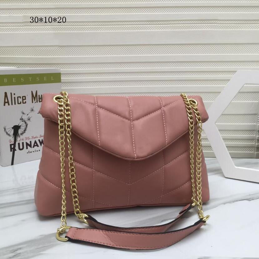 

Designer handbags HOT square fat LOULOU chain bag real leather women large-capacity shoulder bags high quality quilted messenger bagss, Black