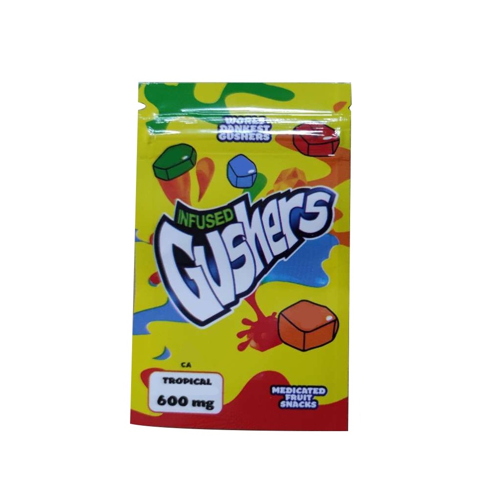 

Sour Gushers Bag 600mg bits Airheads starburst warheads Medibles Edibles bags 2021