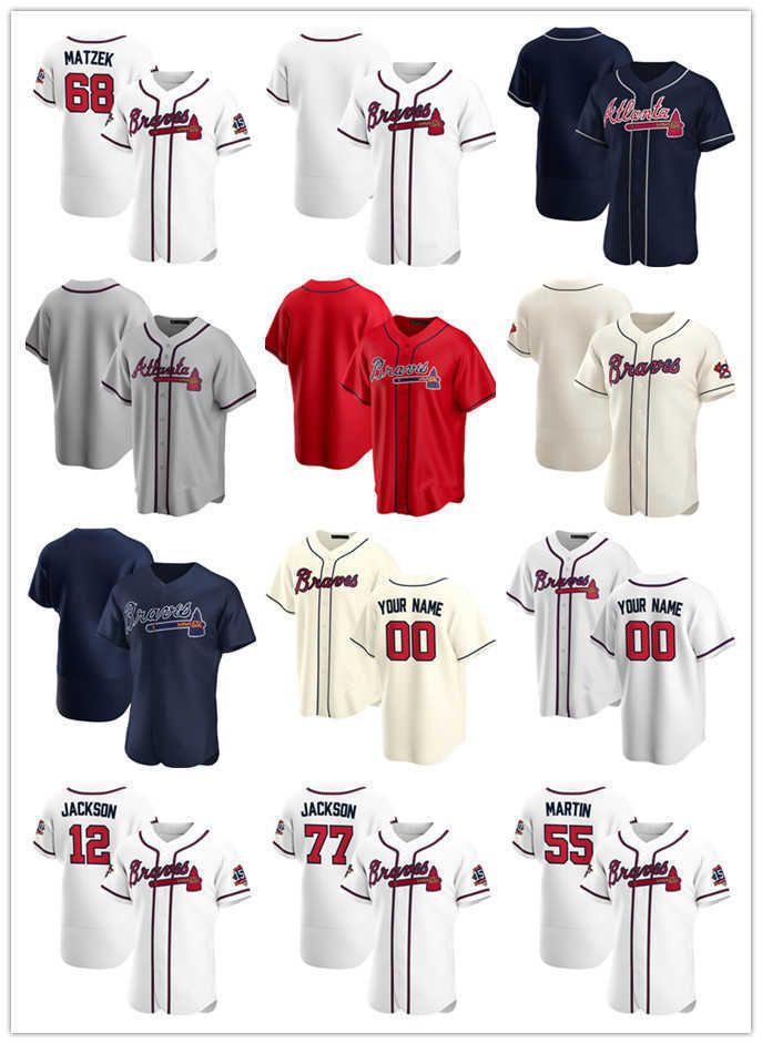 

Custom Jersey Atlanta''Braves''Mens women Youth 77 Luke Jackson 12 Alex Jackson 68 Tyler Matzek 55 Chris Martin Baseball Jerseys, Color