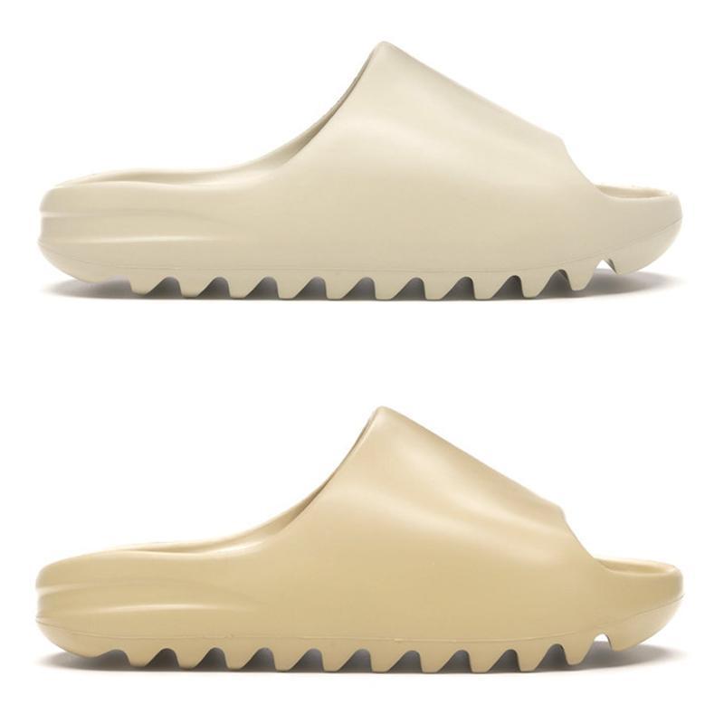 

2020 Kanye Slide Men Women Designer Slippers Bone Desert Sand Resin Triple Black Fashion Slides Mens Beach Hotel Sandals Gear Bottoms