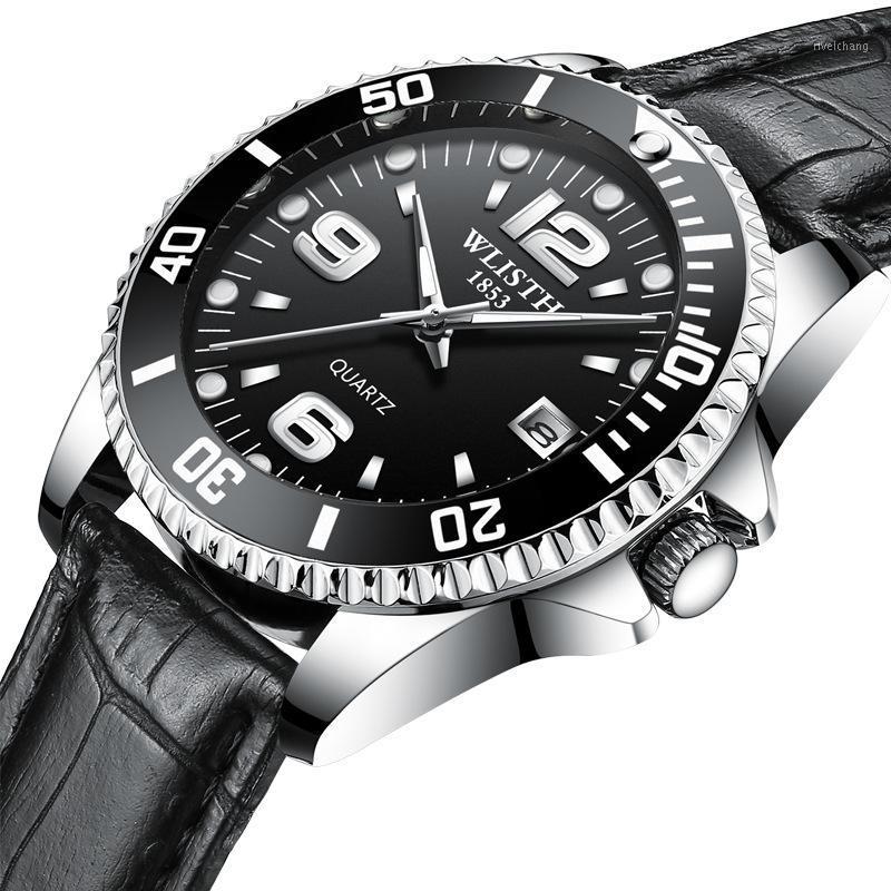 

Wristwatches Quartz Watch Fashion Calendar Luminous Steel Belt Waterproof Male Anniversary Luxury Gifts For Husband