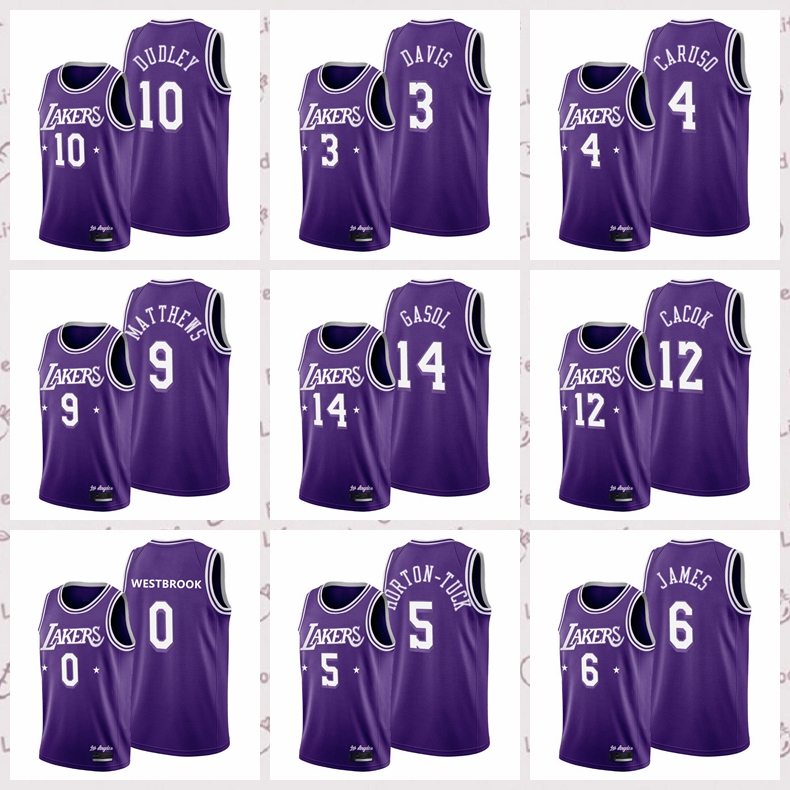 

2021 low-priced Men Retro Classic Basketball Jersey Russell 0 WestbrookLosAngelesLakersVintage Breathable Size, Black;red