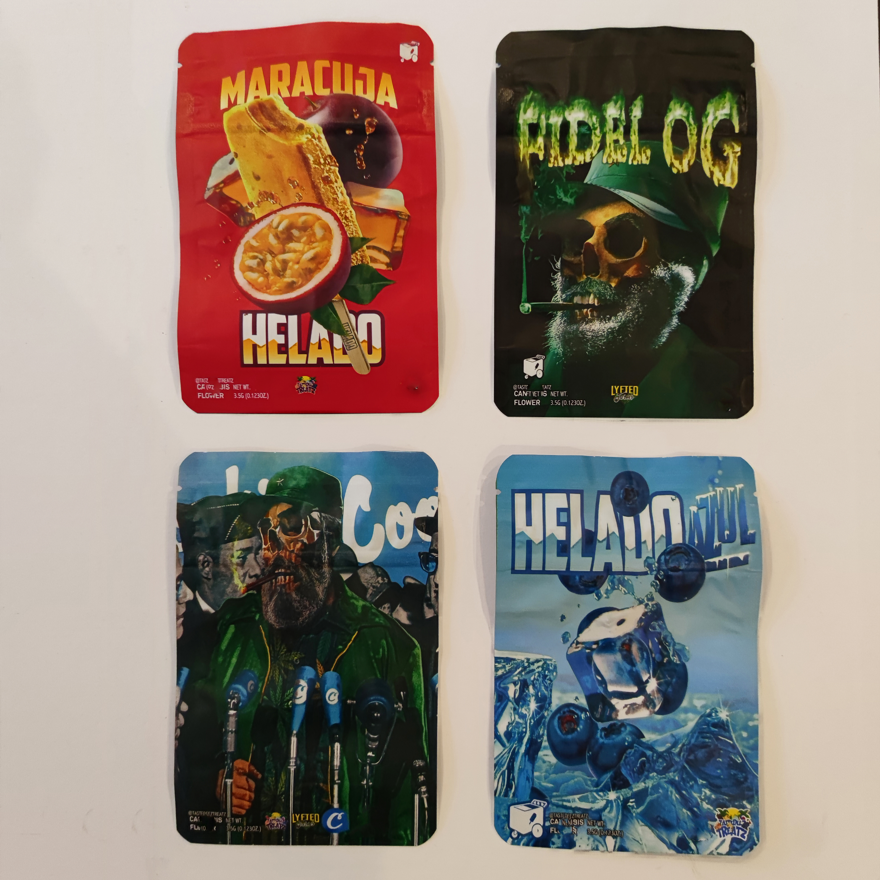 Newest Joke's up HELADO matte stand upp pouch backpack boyz Bag 3.5g Dry Flower Mylar Edibles Gummies Packaging child proof zipper Doypack P-image-714280170