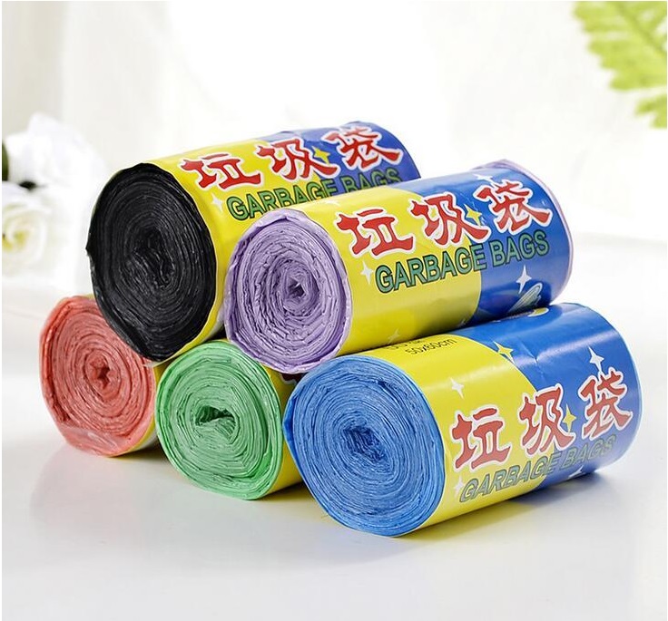 

Household gloves department store medium kitchen disposable point-breaking black color plastic bag thickened trash can roll