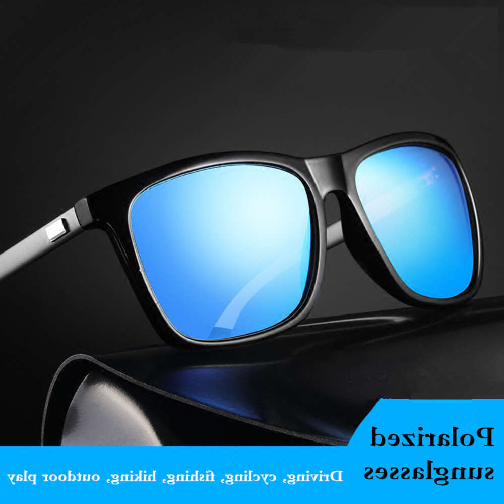 

sunglasses Fashionable sun frames sunglasses HD CURTAIN magnesium polarized Fashion aluminum trend shades men driving glasses UV400 protection, Black