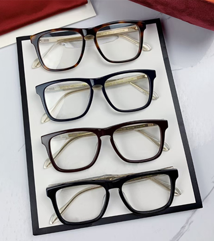 

Fashion Quality g0561o Unisex Square bigrim Frames 54-17-145 Imported Plank rim+Crystal Leg for prescription glasses fullset design case