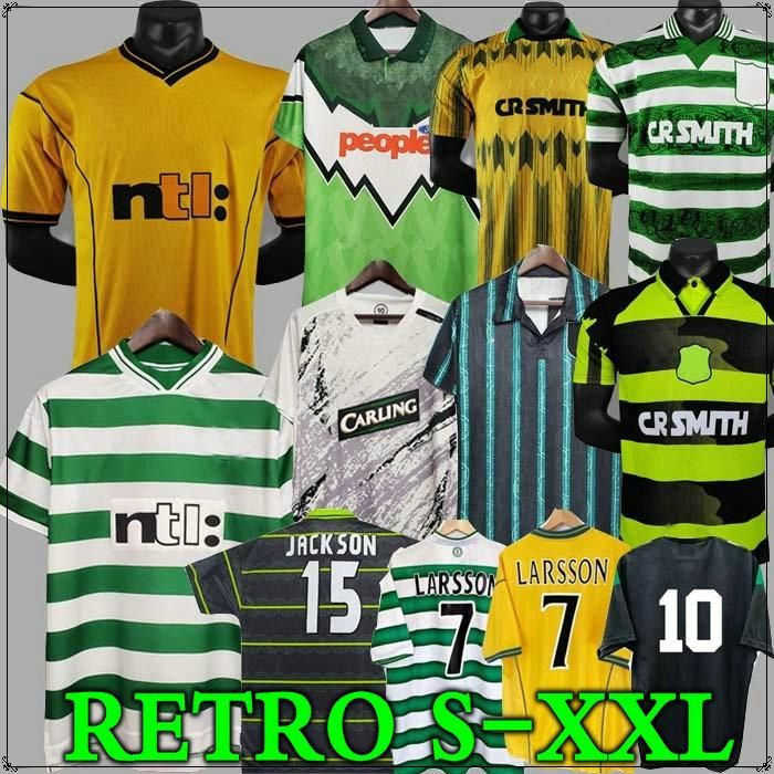 

Retro LARSSON soccer jerseys 89 94 95 96 97 98 01 02 05 06 DALGLISH JACKSON MORAVCIK NAKAMURA calcio football shirts, 97/99 home