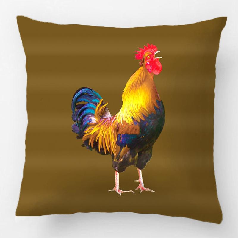 

Country Rooster Farm Animal Brown Pillow Wedding Decorative Cushion Cover Case Customize Gift For Sofa Seat Pillowcase Cushion/Decorative