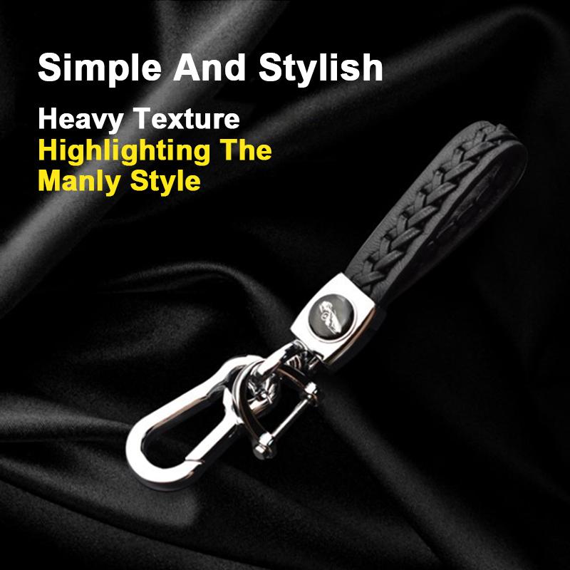 

Keychains Car Key Chain Leather Hand-woven Interior Drop Man Gift Auto Accessories For