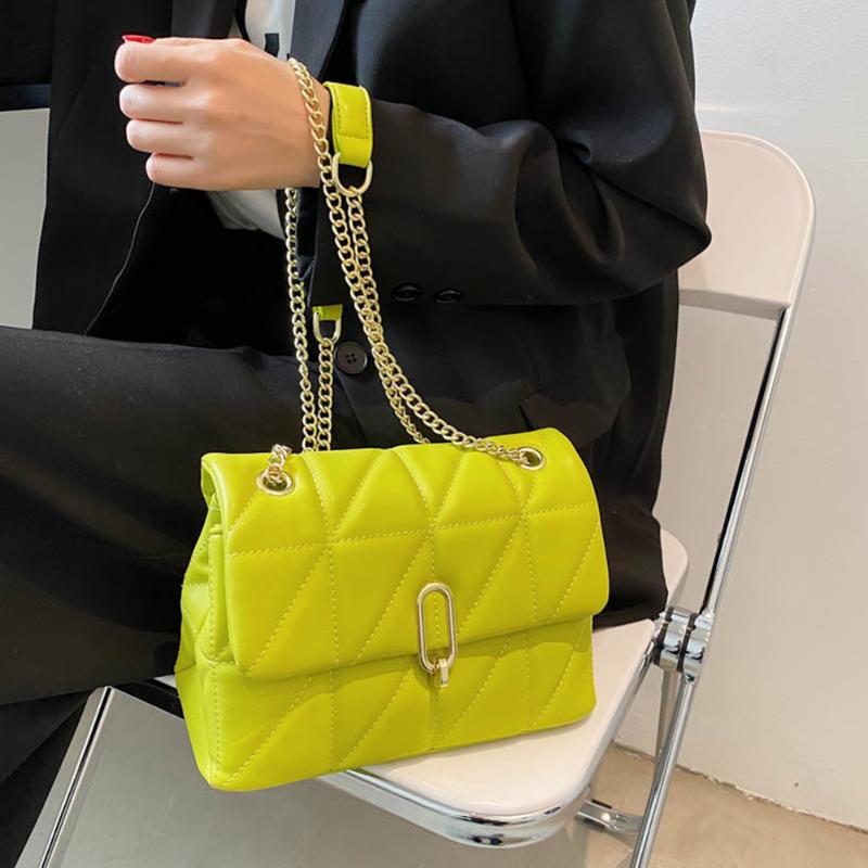 

Evening Bags Lattice Flap For Women 2021 Trend Pu Leather Handbags Embroidery Thread Tote Bag Travel Chain Shoulder Messenger, Beige