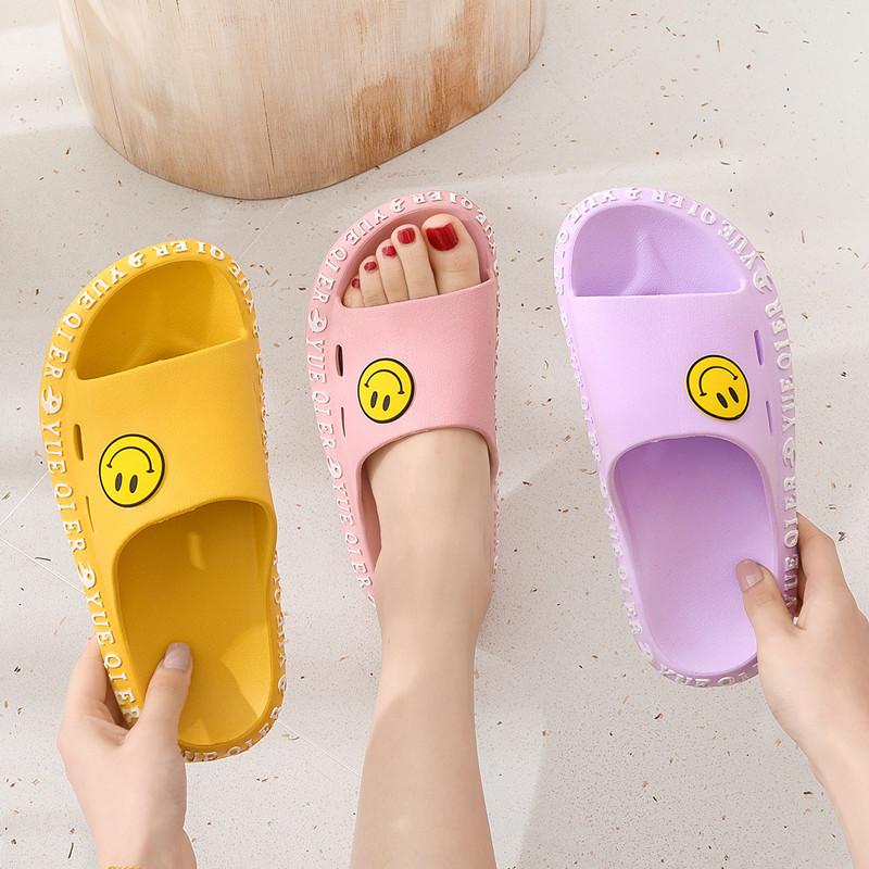 

Slippers Women Summer Beach Slides Home Bathroom Flat Sandals Ladies House Shoes Indoor Flip Flops Couple Men Slipper, Black