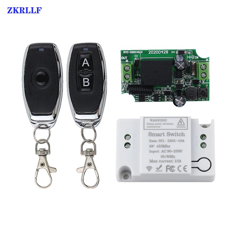 

Smart Home Control 433MHz Portable Universal Remote 110V-220V Corridor Living Room Bedroom LED Light Receiver And RF Transmitter