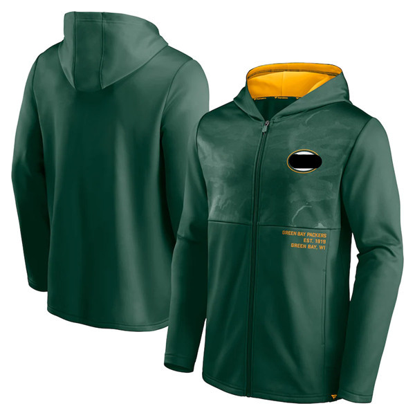 

Men's Green Bay Hot Style Packer Jackets Hoodies Zephyr Authentic Sweatshirt Full-Zip Jacket