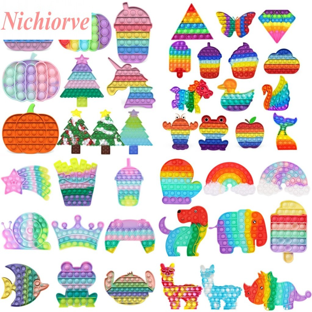 

Christmas Tree Shape Push Up Bubble Kids Fidget Toy Party Favor Adult Pumpkin Antistress Hand Squishy Sensory Toys 2021