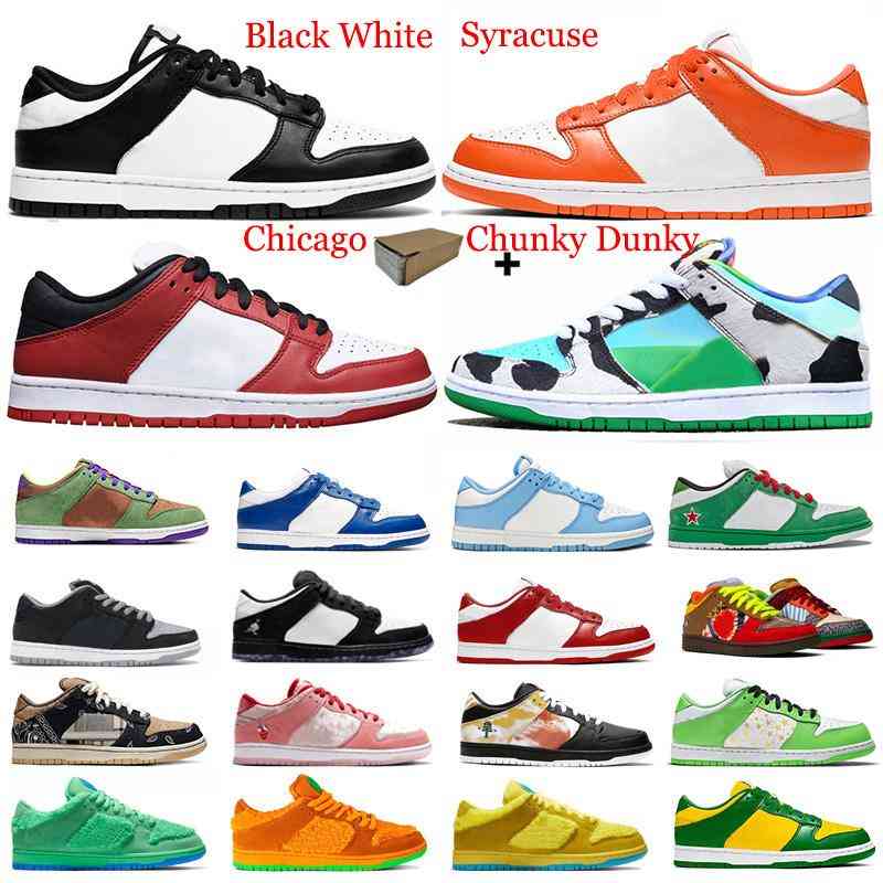 

Chicago dunky men women running shoes manbasketballshoes UNC dunks Civilist Chunky University Red green bear Kentucky womens sports sneakers, Black