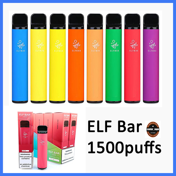 

2021 Newest ELF BAR Disposable Vape Pen Device 1500Puffs E Cigarette Adjustable Vaporizer With First-Class Quality VS Puff XXL Bang Pro Max