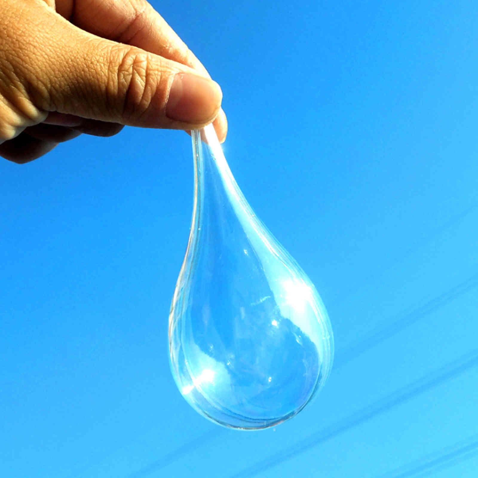 

Water drop shaped high transparent opening and closing acrylic ball hollow plastic ball ceiling Christmas ball decorative pendant