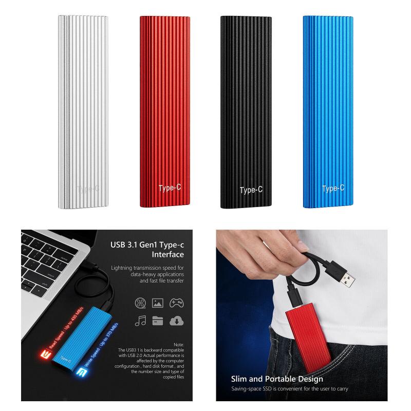 

External Hard Drives Mini Mobile Solid State Drive 1T 2T 4T 8T Phone Desktop Flash Memory 500G
