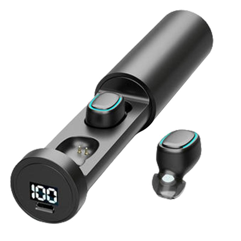 

Headphones & Earphones Mini Wireless Sports LED Power DIsplay Fingerprint Touch Control Running Headset Bluetooth-compatible5.0 With Case