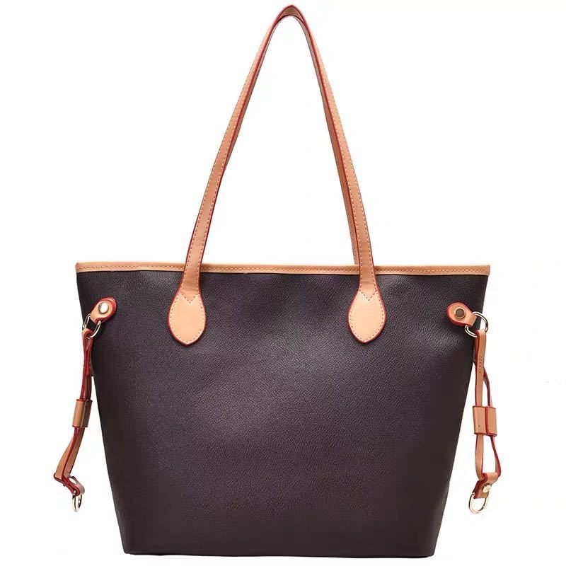

2pcs Top quality Paris Womans shoulder bags purse two-piece designer Totes Fashion flower handbag wallets high-end Leather handbags Large shop bag 40156 Tote 32 - 45cm, Old flower