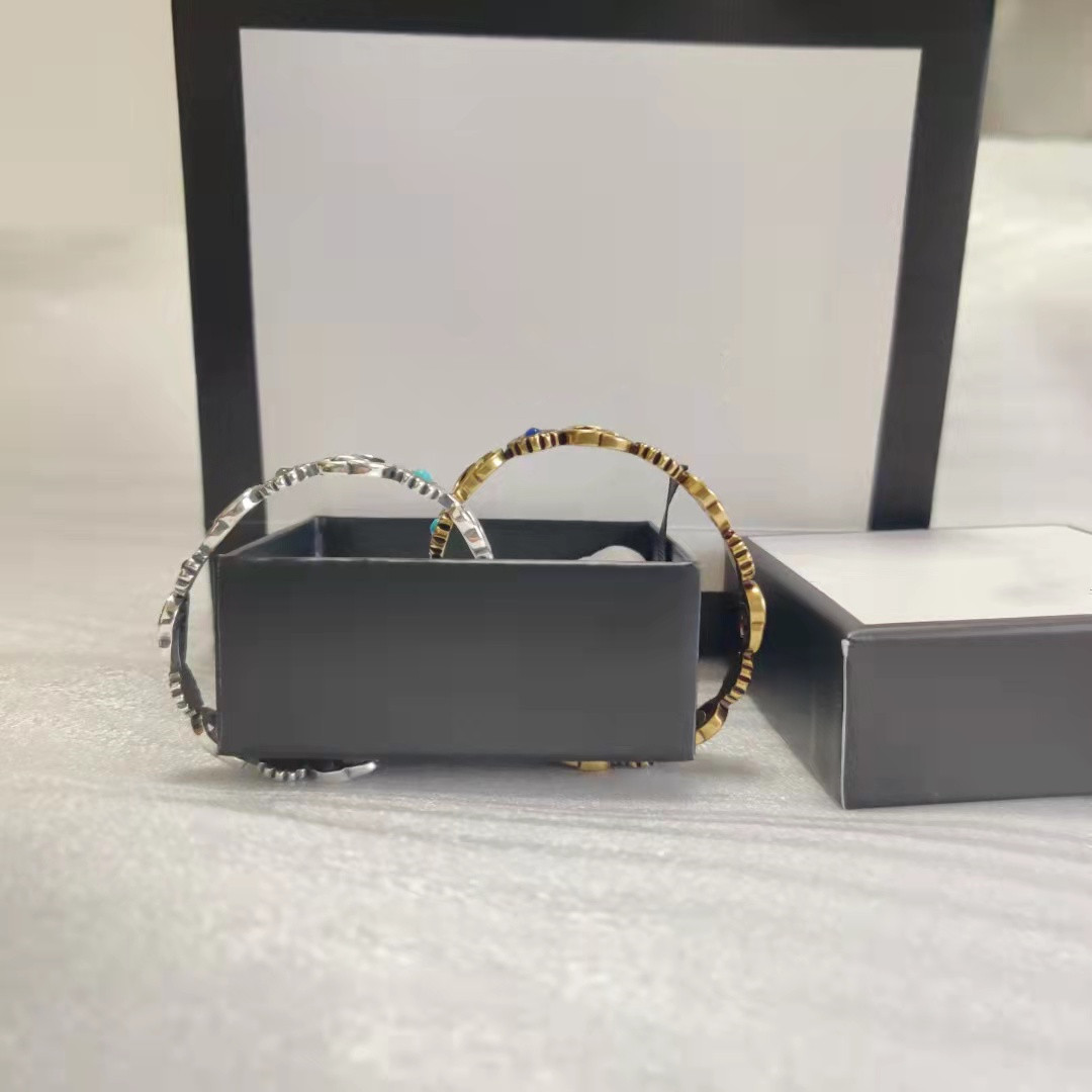 

New Style Open Bracelet Top Quality Silver Gold Plated Bracelets Diamond Flower Charm Fashion Jewelry Supply