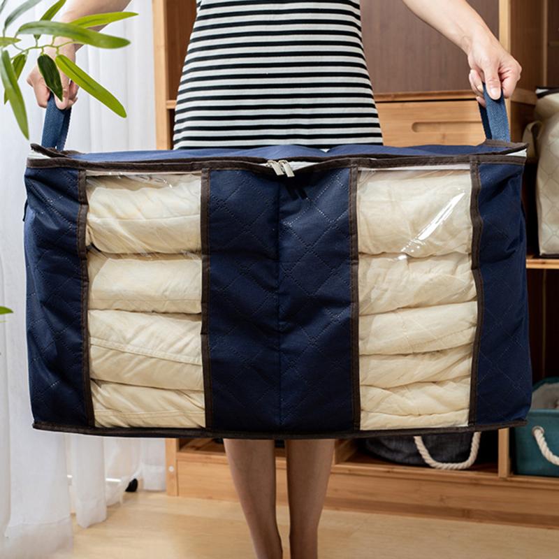 

Storage Bags Foldable Clothes Quilt Blanket Sweater Organizer Box Sorting Pouches Sets For Home