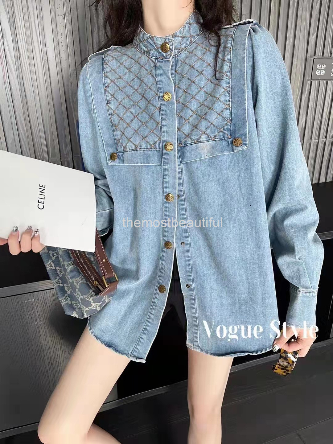 

Women' Jackets Casual denim coat women' early spring CE loose fashion design sense of minority middle and long, 2# packing bag