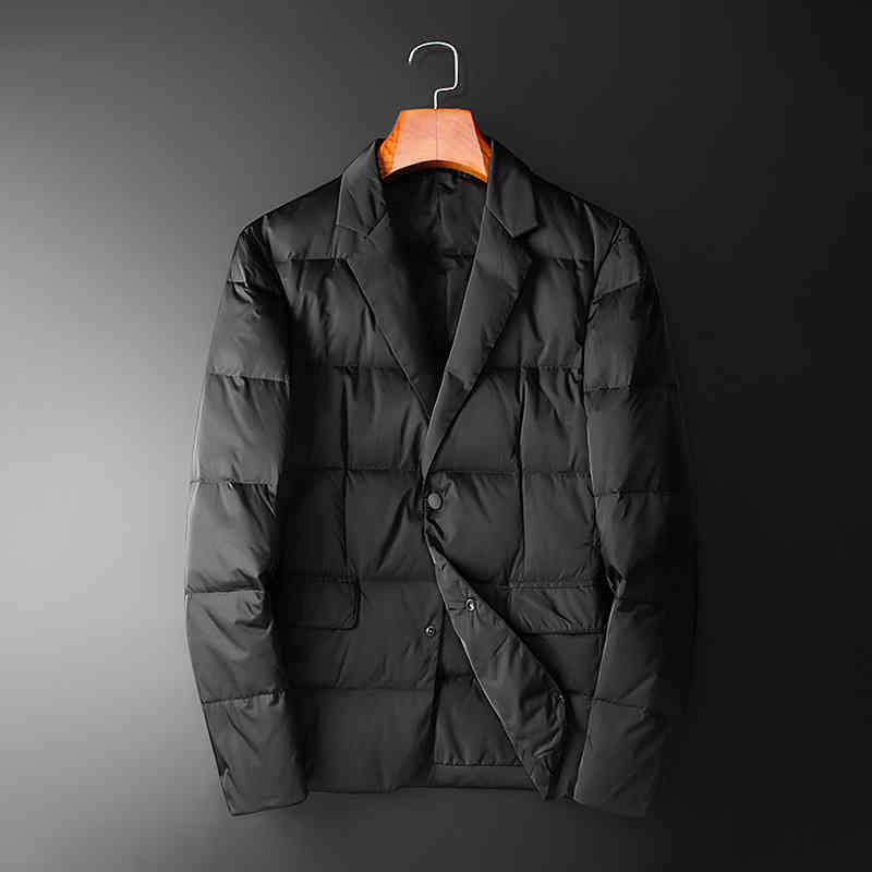 

Men's Wool & Blends suit 90 white duck down jacket winter men's thickened collar EUBA, Gray