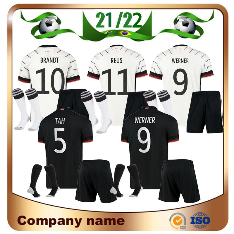 

21/22 Kids Kit soccer jersey 2021 Home Boy HUMMELS KROOS GNABRY WERNER DRAXLER REUS MULLER GOTZE football shirts children set+socks uniforms, Away kids kit