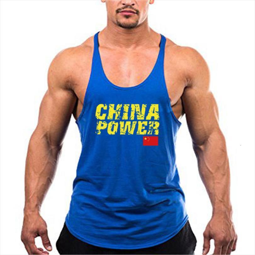 

mens gym brand sports clothing bodybuilding tank fitness training sleeveless shirt cotton muscle undershirt running singlets, White;black