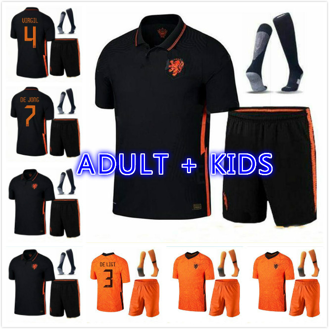 

21 22 Netherlands Mens Kids Kit LIGT Cruyff Soccer Jersey MEMPHIS SNEIJDE Gullit 2021 2022 WIJNALDUM PROMES DE JONG VIRGIL, White