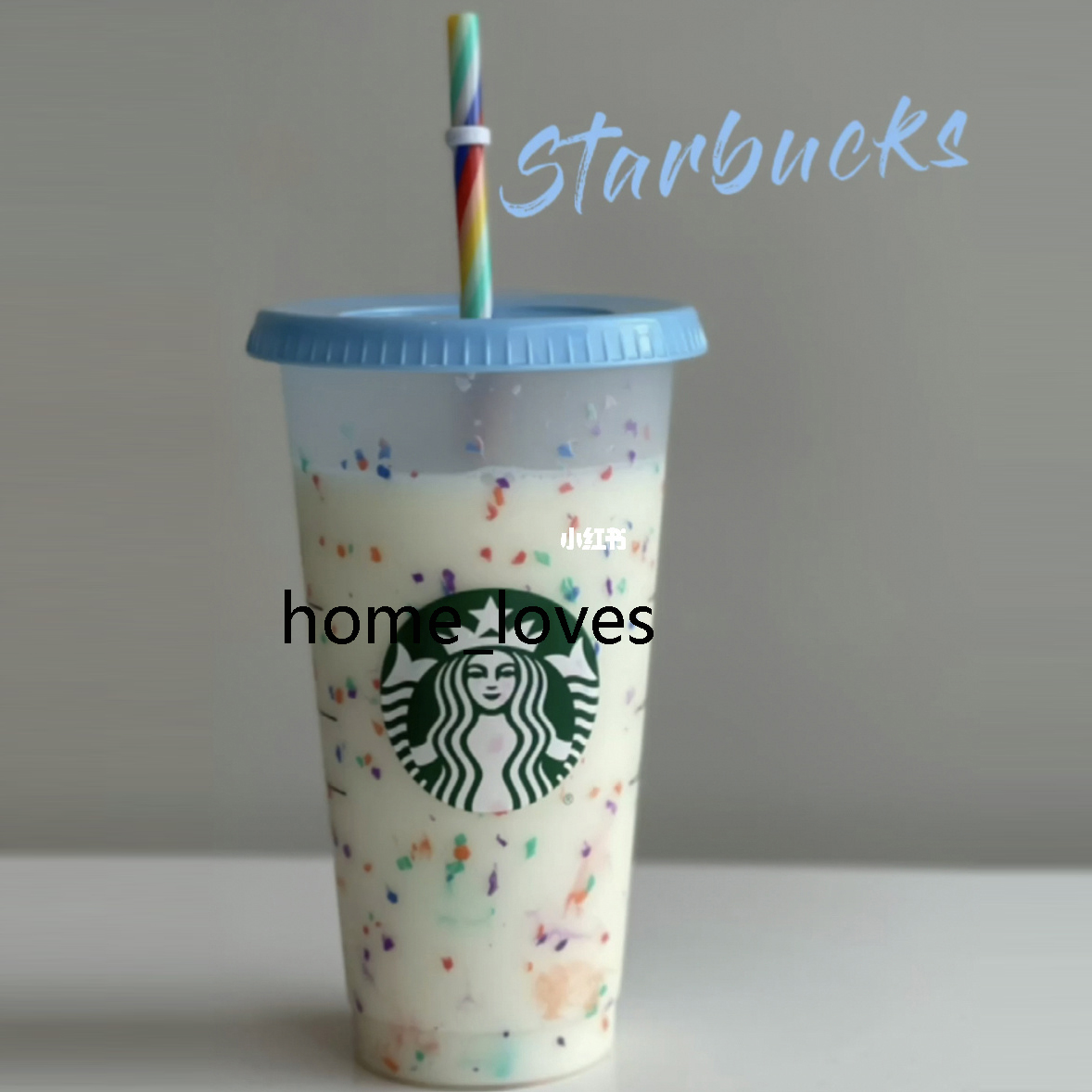 

24OZ/710ml Starbucks Rainbow Plastic Tumbler Reusable Clear Drinking Flat Bottom Cup Pillar Shape Lid Straw Mug Bardian, 710ml/24oz
