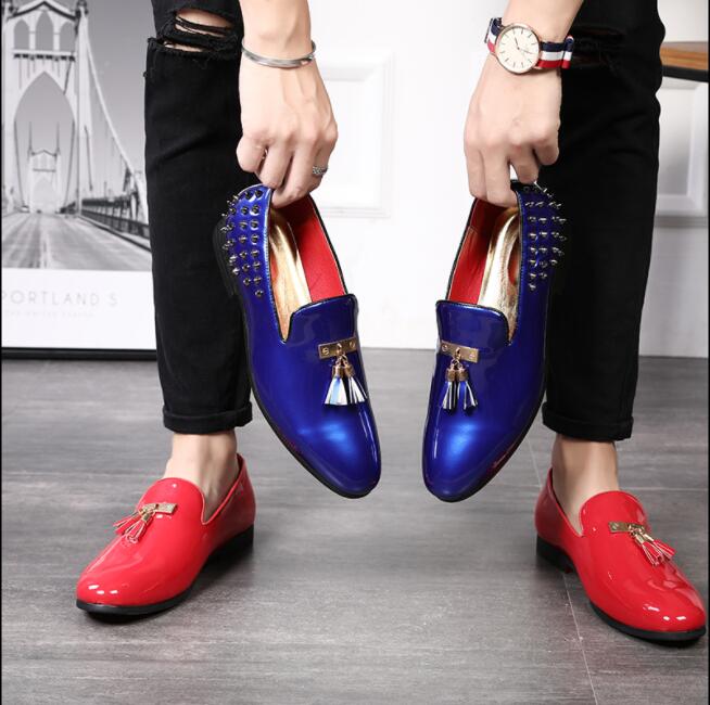 

Formal Red Bottom Dress Shoe Men's Flats Gentle designers Men Black Genuine Leather Shoes Pointed Toe Mens Business Oxfords Casual Flat Fast ship size:EU39-47