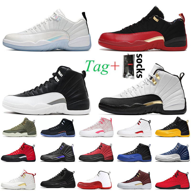 

Women Men Jumpman 12 12s Basketball Shoes Jordon Playoffs Royalty Utility Low Easter Sneakers SE Super Bowl CNY Arctic Punch Pink Twist University Gold Trainers, #14 white red 40-47