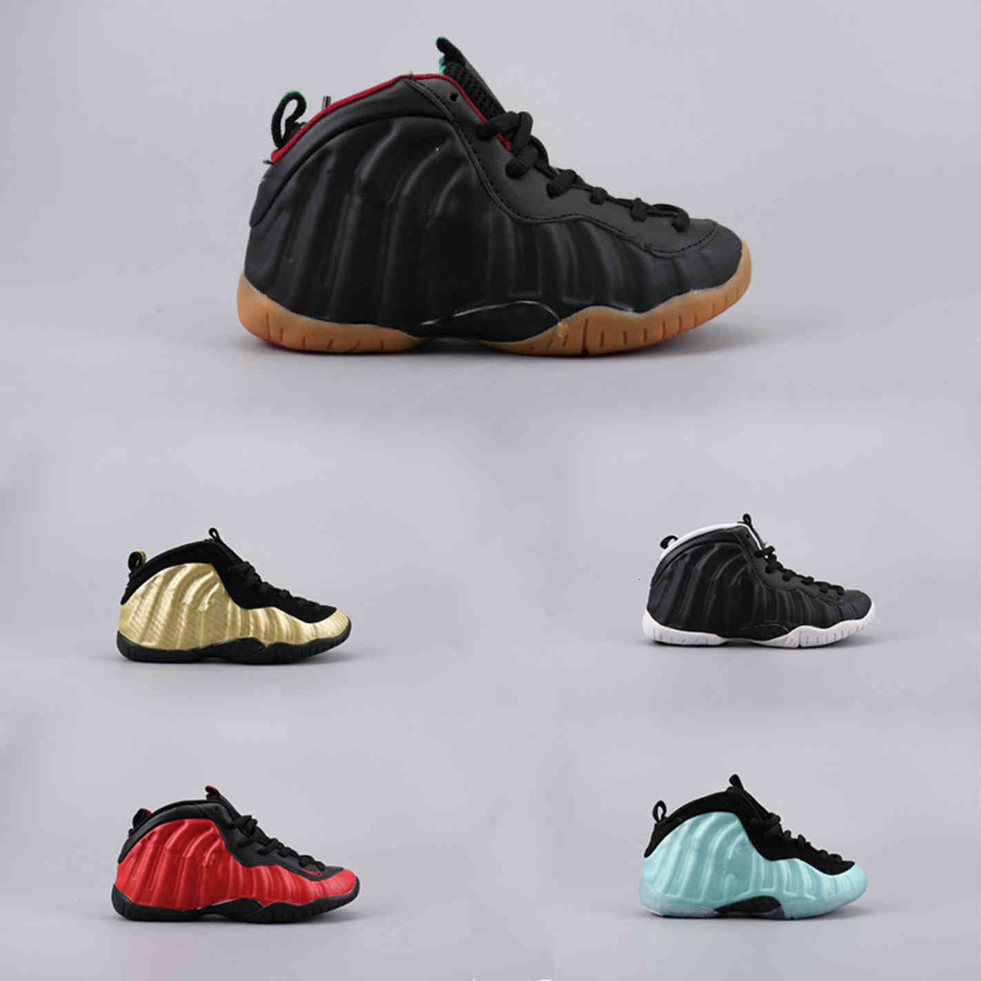 

kids sneaker Penny Hardaway shoes Red Black Green Gold White Little Posites Pro sneakers Children Boys Girls