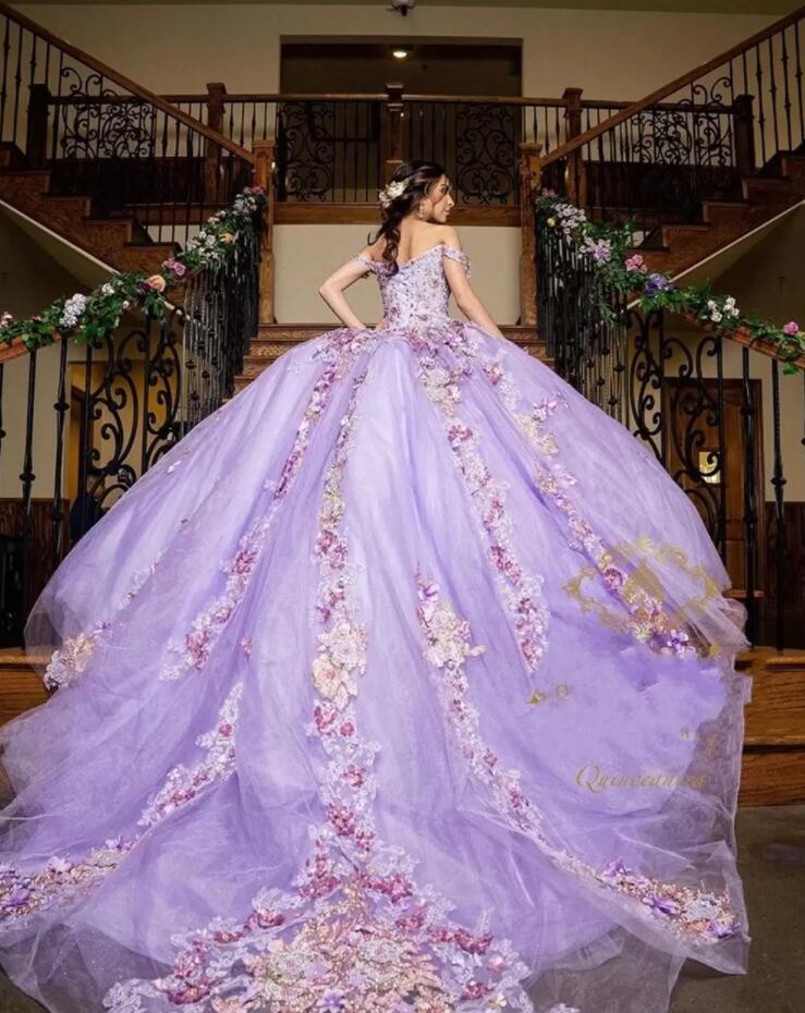 

2022 Purple Beaded Puffy Ball Gown Quinceanera Dresses Beads Sweet 16 Dress Pageant Gowns vestido de 15 anos VOG343, Blue;red