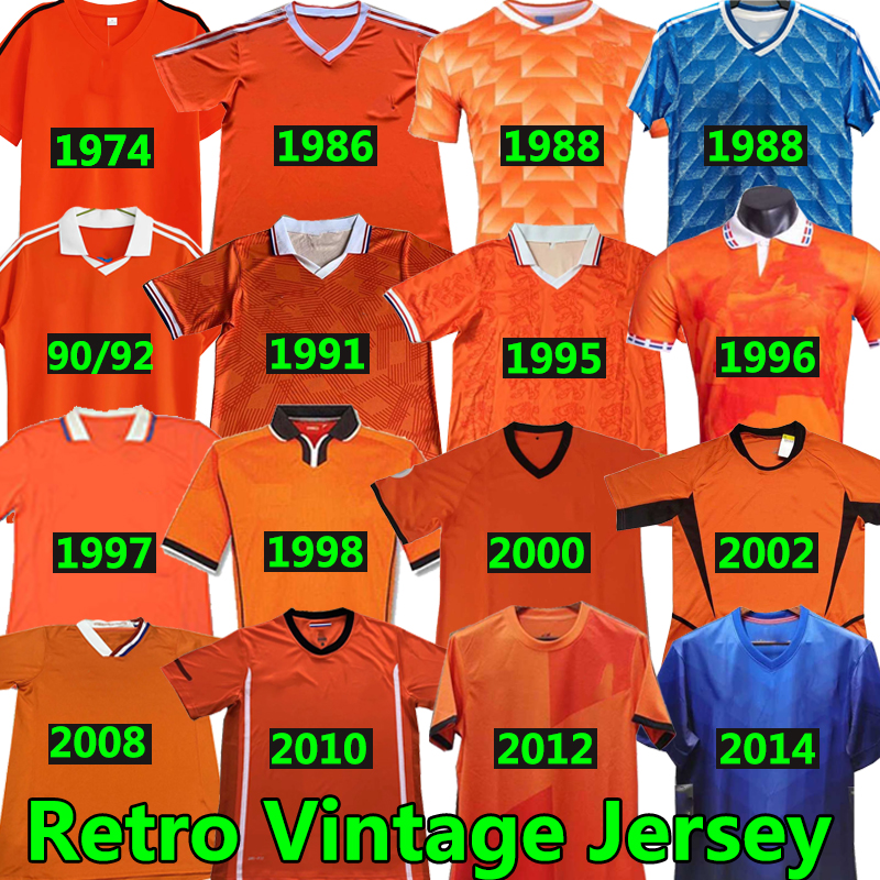 

BERGKAMP Netherlands Retro Soccer Jerseys 1974 86 88 90 91 92 95 96 97 98 Van Basten Hollands football shirts 2000 02 08 10 12 14 Gullit Rijkaard DAVIDS Classic Vintage, 2014 away