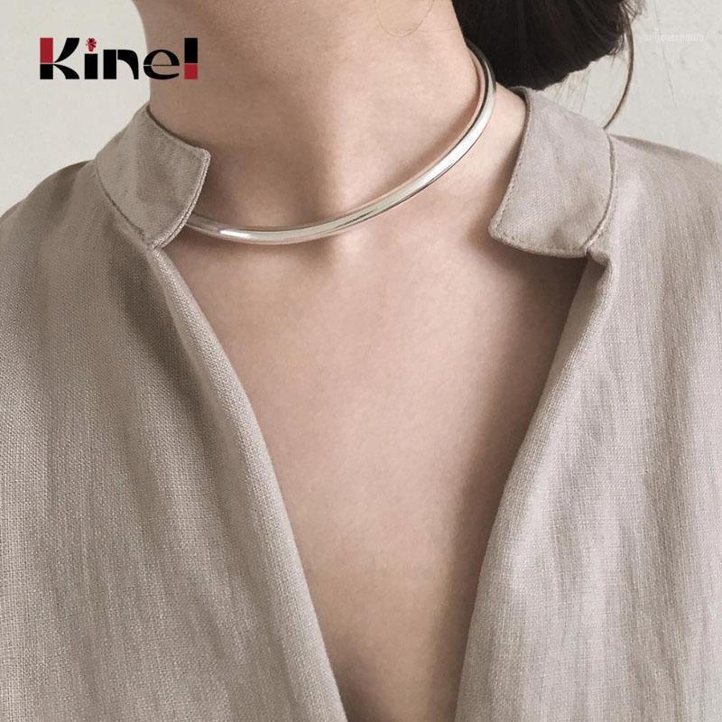 

Kinel French Europe Style 100% Authentic 925 Sterling Silver Round Collar Necklaces For Women Jewelry 2021 1