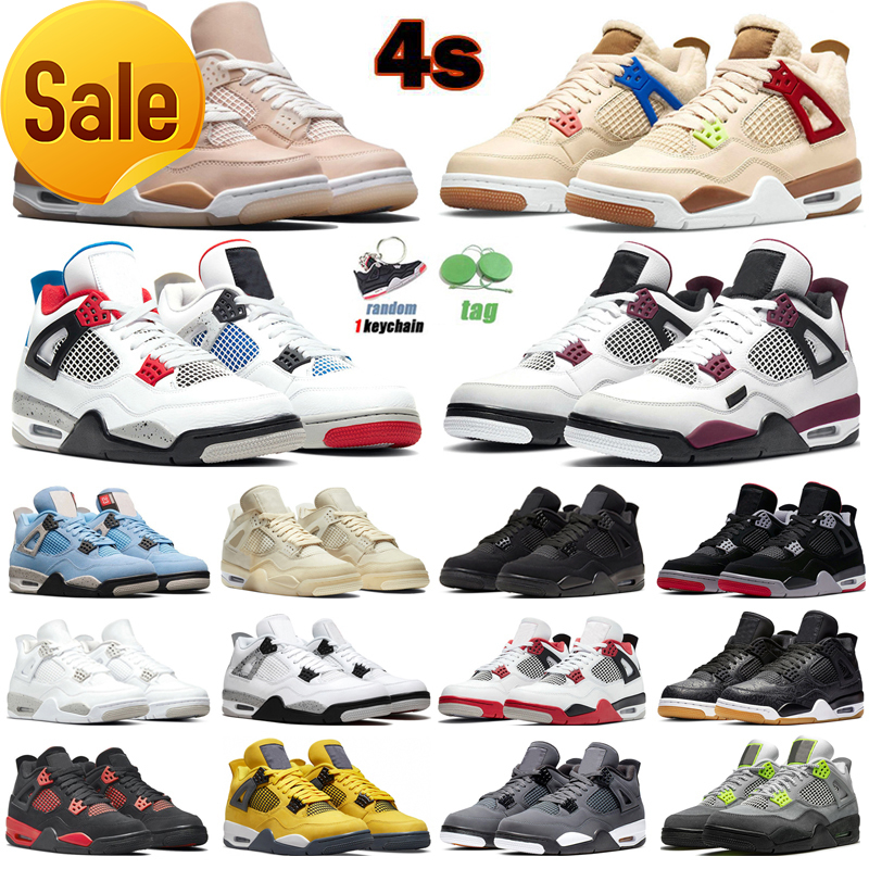 

2021 4 Men Women Basketball Shoes Red Thunder University Blue Wild Things White Oreo mens trainers sport sneakers, Motosports blue