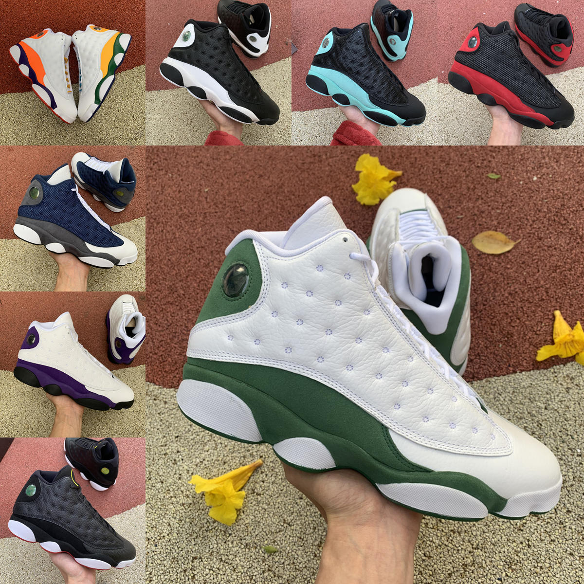 

Jumpman 13 13s Hyper Royal Lucky Green Reflective Mens Basketball Shoes Playground What is Love Black Cat Trainers Sport Sneakers US 7-12, 10