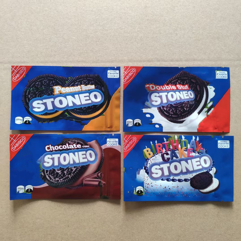 500mg empty Stoneo Cookie bags resealable Edible holographic bag edibles packaging mylar bags smell proof bags-image-691759126