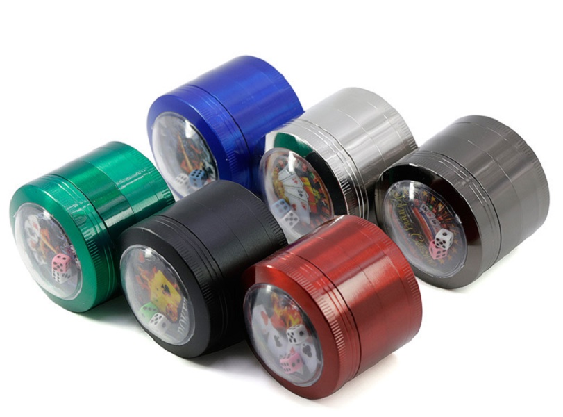 

Smoking Grinders Accessories Slicer 4 Layers Diameter 50mm Multi Colors Zinc Alloy Dice Herb Grinder Tobacco Crusher
