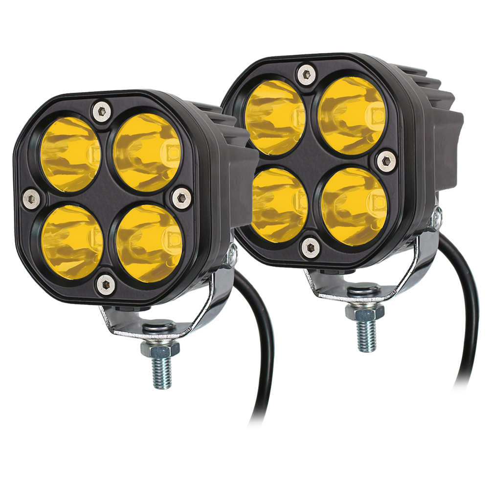 

LED Yellow Driving Fog Lights 2Pcs 3Inch 40W Waterproof OffRoad Work Lamps For Wrangler 4X4 Auto Car Jeep Truck ATV UTV Boat Motorcycle